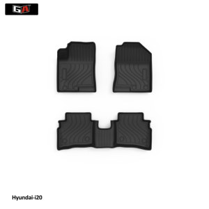 Set completo personalizzato 3 pezzi per tutte le stagioni accessori interni per auto <span class=keywords><strong>tappetini</strong></span> 3D TPE <span class=keywords><strong>tappetini</strong></span> per <span class=keywords><strong>Hyundai</strong></span>-<span class=keywords><strong>i20</strong></span> - Product Image 1