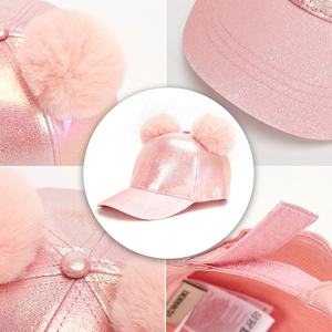 Vente en gros Chapeaux de baseball pour enfants à 6 panneaux de style américain avec bord incurvé et pompon Logo personnalisé Couvre-chef étanche à usage professionnel - Product Image 2