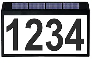 Buchstaben Hausnummernlampe außen wasserdicht Adresse Schild türleuchten solar gartenwand sicherheit beleuchtung für landschaft hof rasen