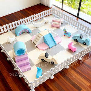 Ensemble de jeux d'<span class=keywords><strong>escalade</strong></span> et de ramper pour bébés, avec piscine à balles, en couleurs pastel, pour événements et locations - Product Image 2