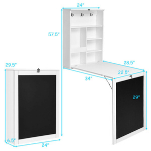 DB Luxury Modern Office Writing <b>Desk</b> Wall Mounted with Steel <b>Wood</b> and MDF Materials for Office Building or Hospital Use - Product Image 5
