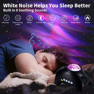 Projecteur d'étoiles Aurora Galaxy moderne à succès, veilleuse LED, haut-parleur sans fil, télécommande pour chambre à coucher, bruit blanc inclus - Product Image 6
