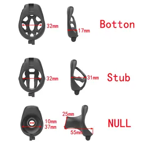 Baru kait melengkung dan lingkaran cincin Chastity kandang kecil ABS perangkat Chastity dengan 4 ukuran cincin penis Sissy SM kunci mainan seks untuk pria Gay - Product Image 3