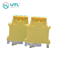 UTL usine Plastique Nylon PA66 Connexion à vis Connecteur de câblage de terre Borniers avec pied en métal PE USLKG 16