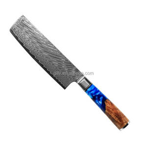 Di alta qualità VG10 damasco acciaio Santoku Cleaver Set giapponese Chef Utility per la bistecca di pane di cottura-acciaio al carbonio metallo - Product Image 6