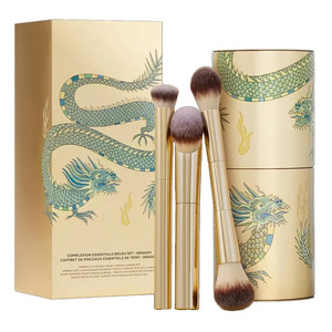 Makeup Brush Set 3Pc Metal Handle Synthetic Hair Round Foundation <b>Blush</b> Powder Brush Cangzhou Origin - Product Image 1