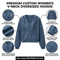 Sweat-shirt à capuche pour femme, col en V profond, coupe ample, respirant, confortable, pour la course à pied et les sports de plein air