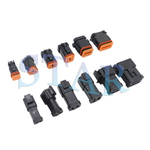 IATF16949 2/3/4/6/8/12Pin Deutsch DT E005ชุดเชื่อมต่อรถยนต์กันน้ำสีดำพร้อมฝาครอบ DT04-6P-E005 DT06-<span class=keywords><strong>6S</strong></span>-E005 - Product Image 2