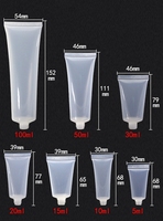 Vente en gros, 100ml, 50ml, 20ml, nettoyage du visage personnalisé, étiquette privée, compression, Tube cosmétique en plastique transparent