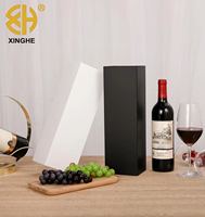 Boîte cadeau artisanale sur mesure, boîte à vin en forme de coquille, emballage de luxe, boîte cadeau noire, emballage cadeau pour l'envoi postal