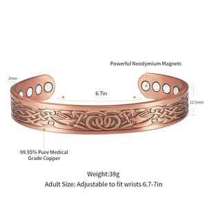 Energinox Arthritis <strong>Men</strong> Pure <strong>Copper</strong> <strong>Bangle</strong> and Bracelet for <strong>Men</strong> - Product Image 3