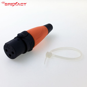 21g Conector de cable de audio hembra XLR de carcasa de nailon de contacto de latón de 3 pines - Product Image 2