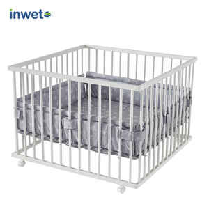 Box per Bambini Inweto Finley Design Moderno Classico Extra Protettivo con Ruote Silenziose Quadrate in Legno Massiccio Bianco - Product Image 3