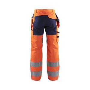 BLAKLADER - 155218115389C48 <b>Hi</b>-<b>Vis</b> trousers stretch <b>Orange</b>/Navy blue - EAN 7330509663479 <b>HI</b>-<b>VIS</b> WORKWEAR - Product Image 2