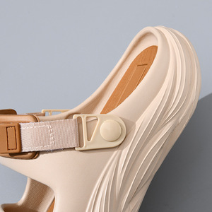 Sandales compensées pour femmes à semelle épaisse, bout ouvert, à enfiler, confortables, style romain, chaussures décontractées d'été, noir, marron, vert matcha - Product Image 4