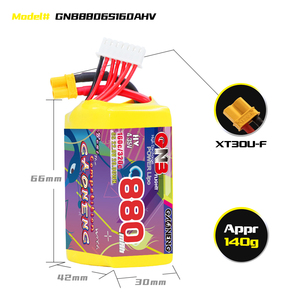GNB GAONENG 880mAh 6S HV 22.8V 160C XT30 RC LiPo แบตเตอรี่ FPV รถแข่งไร้แปรงถ่าน RC เรือของเล่นระยะไกลเฮลิคอปเตอร์หุ่นยนต์ - Product Image 3