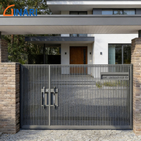 Portail piétonnier décoratif en aluminium sur mesure, motif personnalisé, portail d'entrée thermolaqué pour villa et jardin