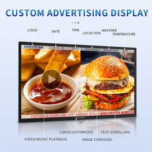 ป้ายดิจิตอลแอนดรอยด์ขนาด23.6นิ้วสำหรับร้านอาหารฟาสต์ฟู้ดสำหรับร้าน <span class=keywords><strong>KFC</strong></span> ยินดีต้อนรับการแสดงผลพร้อมภาพเคลื่อนไหว - Product Image 2