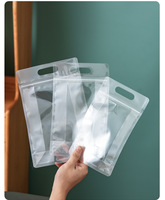 Sacs refermables transparents en PET de qualité alimentaire, réutilisables, avec fermeture éclair, thermoscellables, personnalisables avec logo OEM, impression en gravure, pour emballage de nourriture pour bébés et chips de pommes de terre.