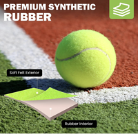 Ballon de tennis d'entraînement en caoutchouc naturel ITF durable pour adultes, personnalisable avec logo, vente en gros directe usine chinoise, plusieurs couleurs