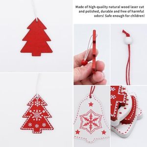 Juego de Adornos Navideños de Madera FX, Decoraciones Navideñas de Madera Natural, Decoración para Colgar en el Árbol, Regalos para Fiestas Familiares y Navidad - Product Image 2