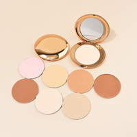Palette de Maquillage Végane Mat Fond de Teint Poudre Compacte, Maquillage Marque Blanche, 7 Couleurs Couvrance