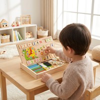 Juego de Mesa Cognitivo de Madera Personalizado, Reloj Multifuncional, Caja de Aprendizaje de Matemáticas, Juguetes Educativos Montessori para el Desarrollo del Pensamiento para Niños