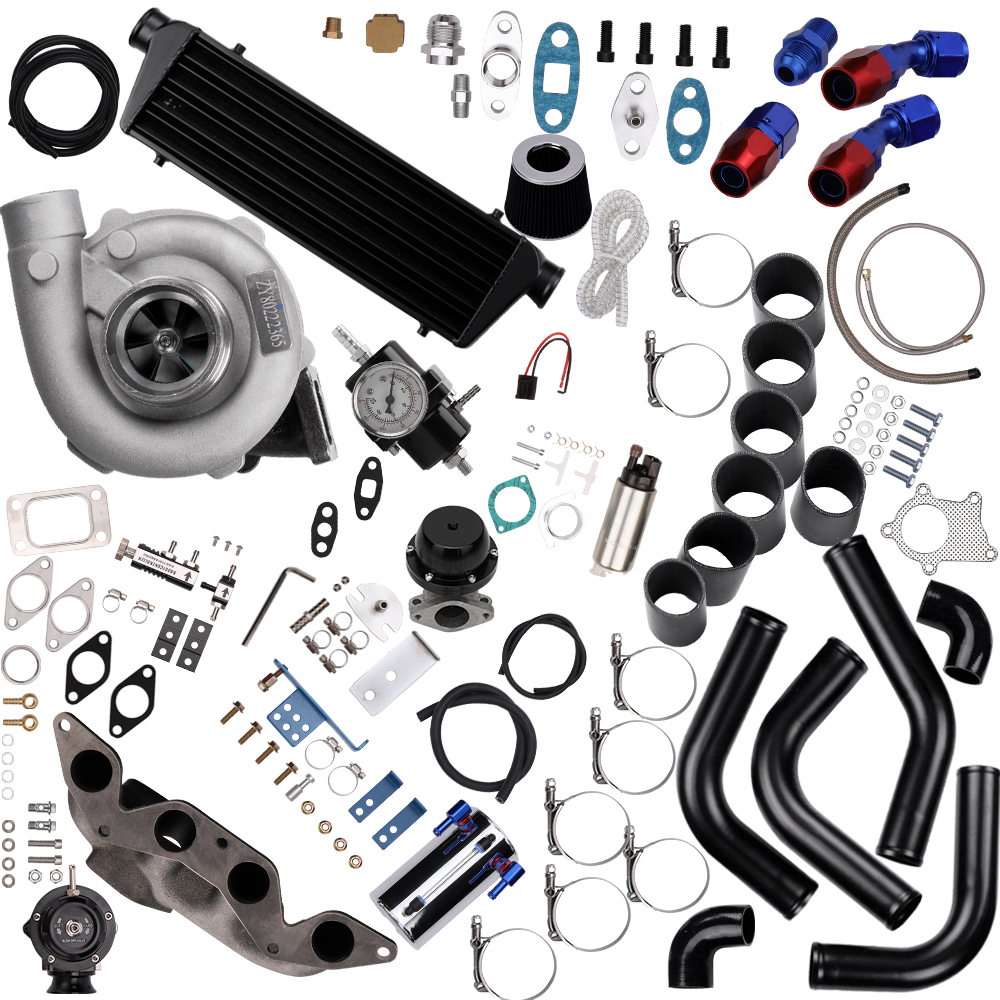 MaXpeedingrods T04E Turbo Kit Wastegate+Intercooler+Manifold 11PCS Kit for Honda Civic D17 EX Auto Parts Image 3
