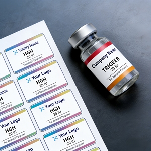 Etichette per Fiale di Peptidi a Doppio Strato, Resistenti all'Olio, Adesivi Personalizzati per Bottiglie Farmaceutiche - Product Image 6