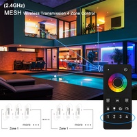 Control Remoto Aipin IP68 Impermeable 2.4G de 4 Zonas, Sincronización RGB CCT, Reguladores Inteligentes de Intensidad, 12/24V, Alcance de 30m, Tira de Luz LED de 360W