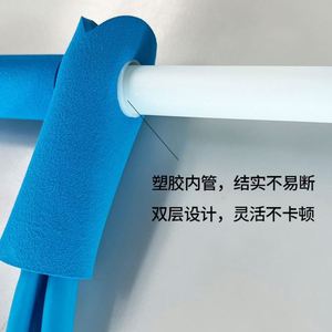 Appareil de traction à quatre tubes en EVA pour l'entraînement de force, le remodelage des jambes et le renforcement des abdominaux, avec sangle élastique pour exercices de yoga et sit-ups - Product Image 4