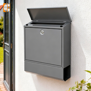 ตู้ไปรษณีย์ติดผนังบ้านแบบไทย สแตนเลสกันน้ำ ป้องกันการโจรกรรม เคลือบสีฝุ่น รับผลิตตามสั่งขายส่ง - Product Image 1