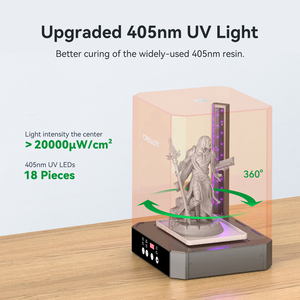 Station de lavage et de durcissement Creality UW-03 <span class=keywords><strong>2</strong></span> en 1, machine à résine pour imprimante 3D, mise à niveau 405 nm, boîte rotative de durcissement UV pour LCD/DLP/SLA - Product Image 4