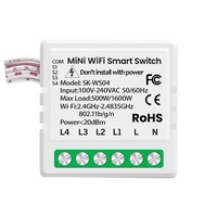Module de commutation intelligent WiFi 1/2/3/4 voies pour Smart Life, télécommande sans fil, compatible Alexa, domotique vocale