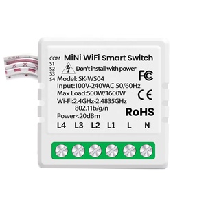 Interruptor Inteligente WiFi para 1/2/<span class=keywords><strong>3</strong></span>/<span class=keywords><strong>4</strong></span> Canales, <span class=keywords><strong>Control</strong></span> Remoto Inalámbrico para Luces, Módulo de Interruptores, Automatización del Hogar con Voz Alexa - Product Image 5
