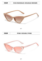 2025 vente en gros classique rétro concepteur lunettes de soleil bonbons couleur petit oeil de chat lunettes de soleil nuances
