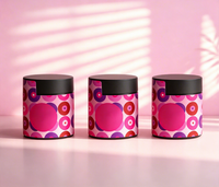 Offre Spéciale – Bouteille de 90 ml noire mate pour compléments alimentaires, pots en verre anti-odeur pour aliments floraux, avec couvercle en bakélite résistant aux enfants et étiquette
