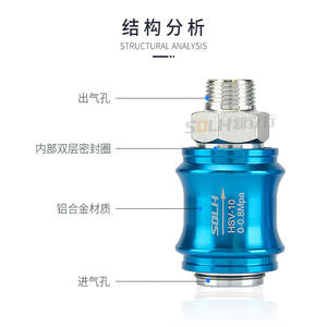 Vanne à glissière pneumatique manuelle HSV, vanne à poussoir pour tuyau d'air, pour applications industrielles et agricoles HSV-06/08/10/15B - Product Image 3