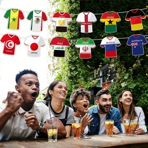 Guirlande de fanions pour le Tournoi de football 2026 États-Unis Canada Mexique – 48 drapeaux de pays pour la décoration de fêtes de supporters et fournitures sur le thème du sport - Product Image 4