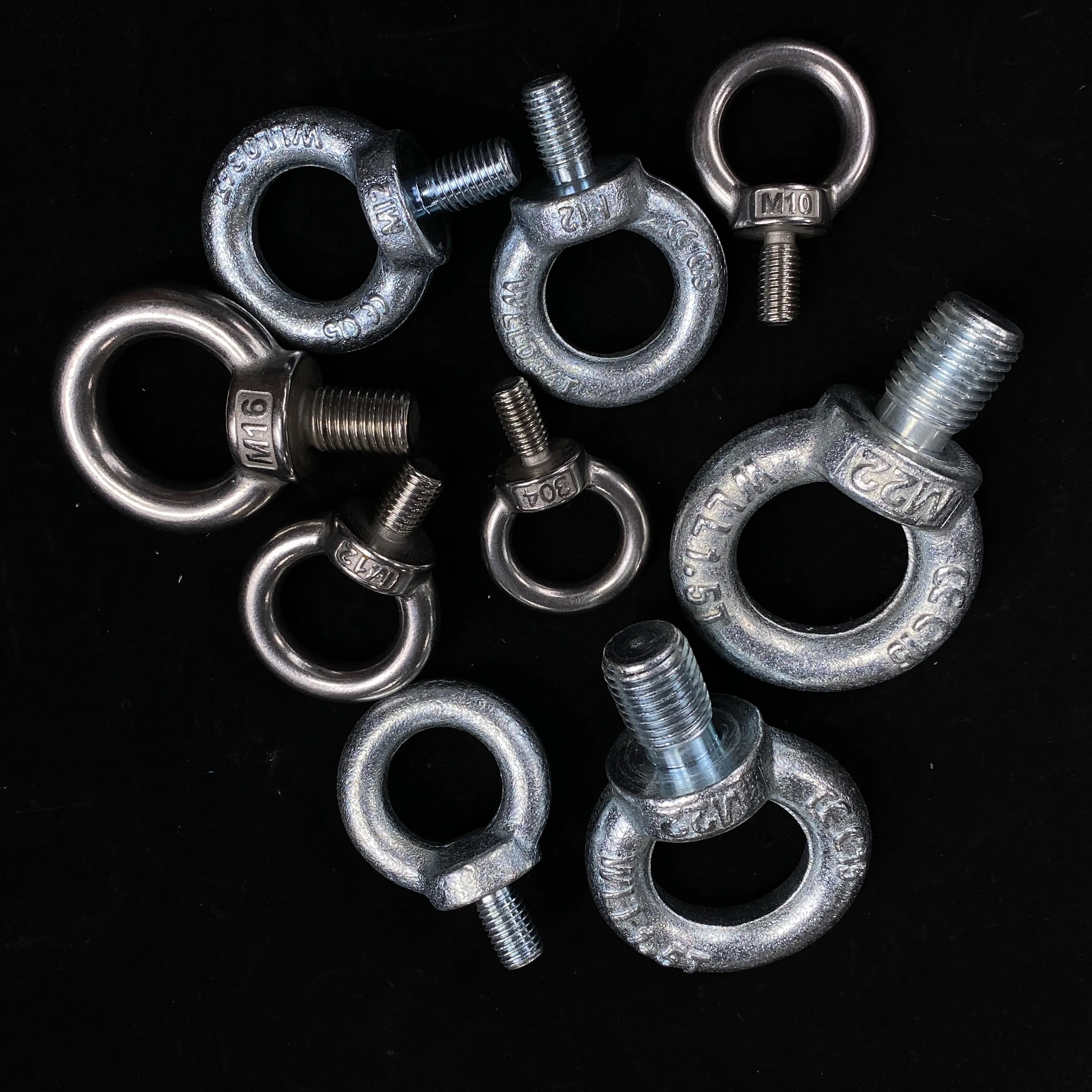 Mạ kẽm mắt Nut ốc vít DIN 582 Nhẫn Nut M6-M100 nâng nâng mắt hạt din444 Knuckle Bolt gian lận phần cứng thả giả mạo