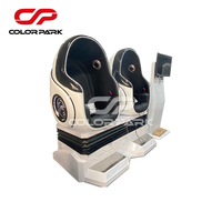 Parc coloré en gros vr cinéma simulateur de vol vaisseau spatial Coin Machines VR 9D Machine de jeu de tir simulateur de vol