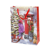 Sacs cadeaux en papier de luxe pour Noël, fabriqués en Chine, avec poignées, pour cadeaux de Noël