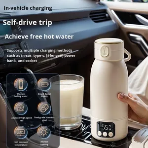 <span class=keywords><strong>2025</strong></span> Mới Đến USB Có Thể Sạc Lại Xách Tay Mini Bé Chai Ấm Hơn Có Thể Điều Chỉnh Nhiệt Độ Điều Khiển 500Ml Công Suất Thép Không Gỉ - Product Image 4