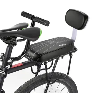 Portador de bicicleta para bebês, suporte traseiro para braço, conjunto para banco de bicicleta, para crianças, para bicicletas de estrada, com almofada e encosto traseiro