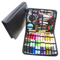 Ensemble de couture portable en cuir de 229 pièces, grand format, avec boîte, pour couture à la main, cadeaux d'anniversaire pour femmes, vente en gros