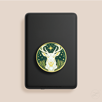 Penyangga Ponsel Magnetik Sublimasi Custom MOQ Rendah, Terbuat dari Logam Enamel Popping, untuk Kindle, iPad, dan E-reader
