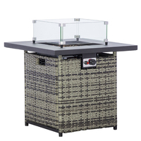 Table de chauffage au gaz portable en acier moderne pour le camping, le chauffage extérieur et les fêtes