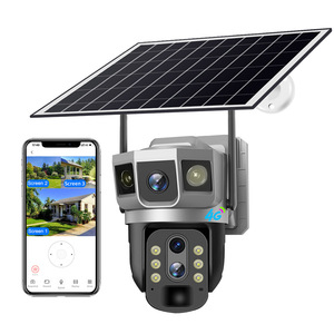 Cámara PTZ V380Pro con energía solar, 4G, vista triple, zoom 10X, seguridad y vigilancia para exteriores con visión nocturna e intercomunicador de voz - Product Image 5