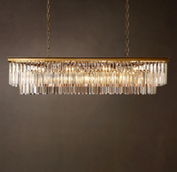 Lustre suspendu moderne de luxe, simple et créatif, éclairage LED pour hall d'hôtel moderne, lustre rectangulaire en cristal