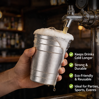 Gobelets en aluminium réutilisables avec logo personnalisé, 16 oz, légers, recyclables, gobelets de stade pour les marques de thé au lait et de boissons froides